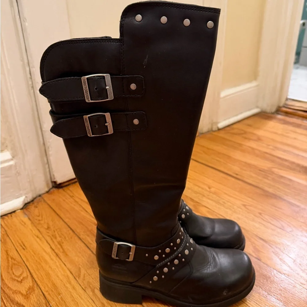 Harley-Davidson Black Textured Footwear - Picture 11 of 16